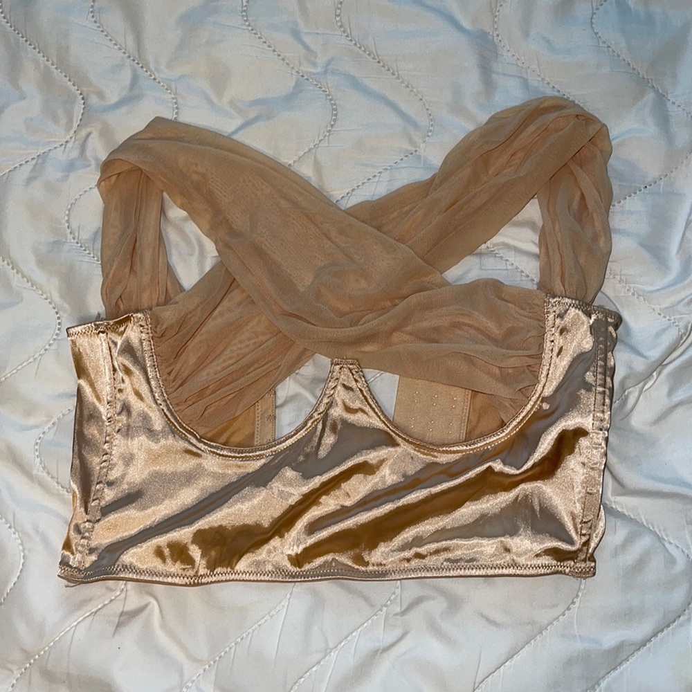 Tan corset top